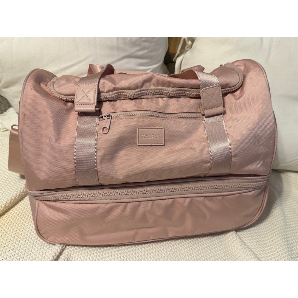 Calpak Stevyn Duffel Bag Mauve Pink Large Travel Gym Bag with Shoe Compartment